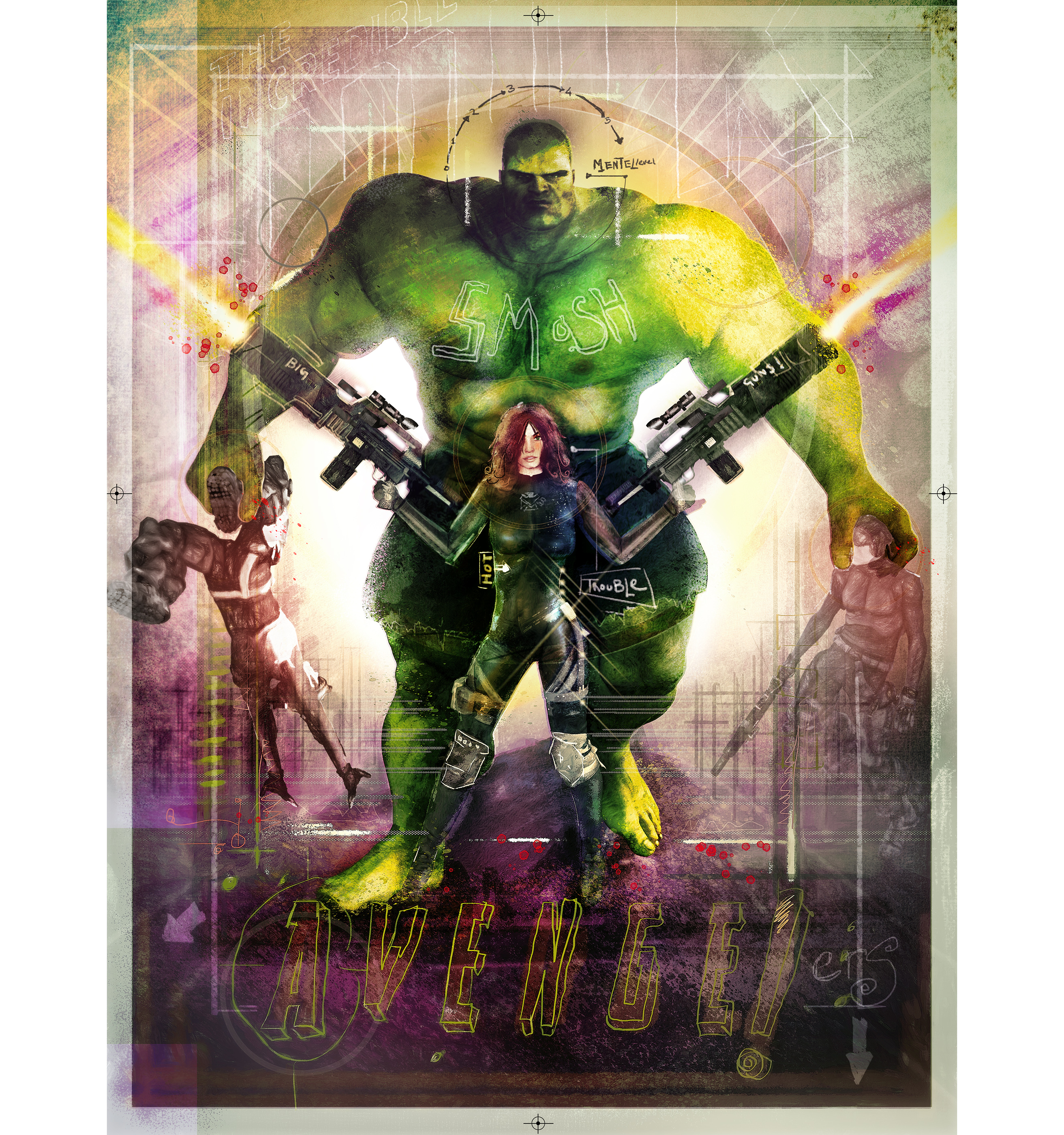 Hulk and Black Widow