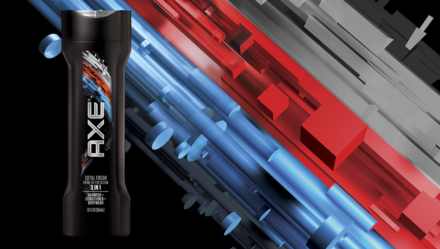 Lynx / AXE Shampoo - 3D Graphic abstract art